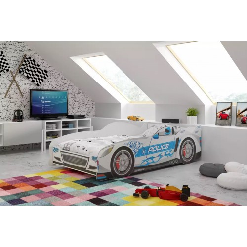 Bērnu gulta CARS 80X160, sudrabs